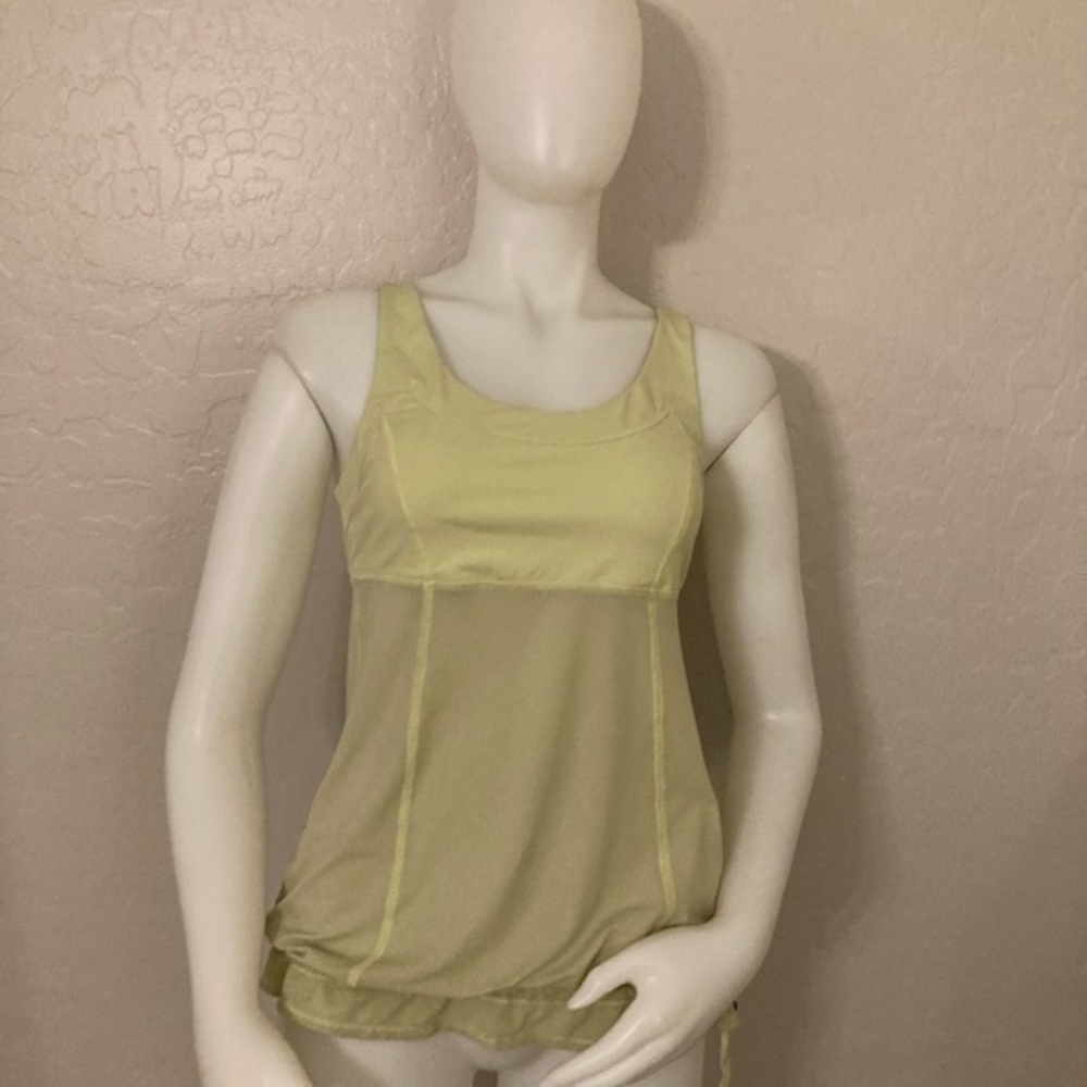 Lululemon Soft Pale Lime Green Athletic Tank Size 8